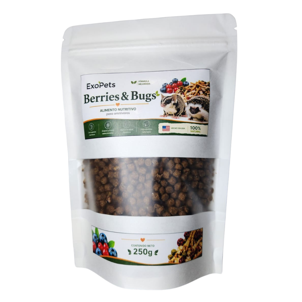 Berries & Bugs para Sugar Gliders – 250 g
